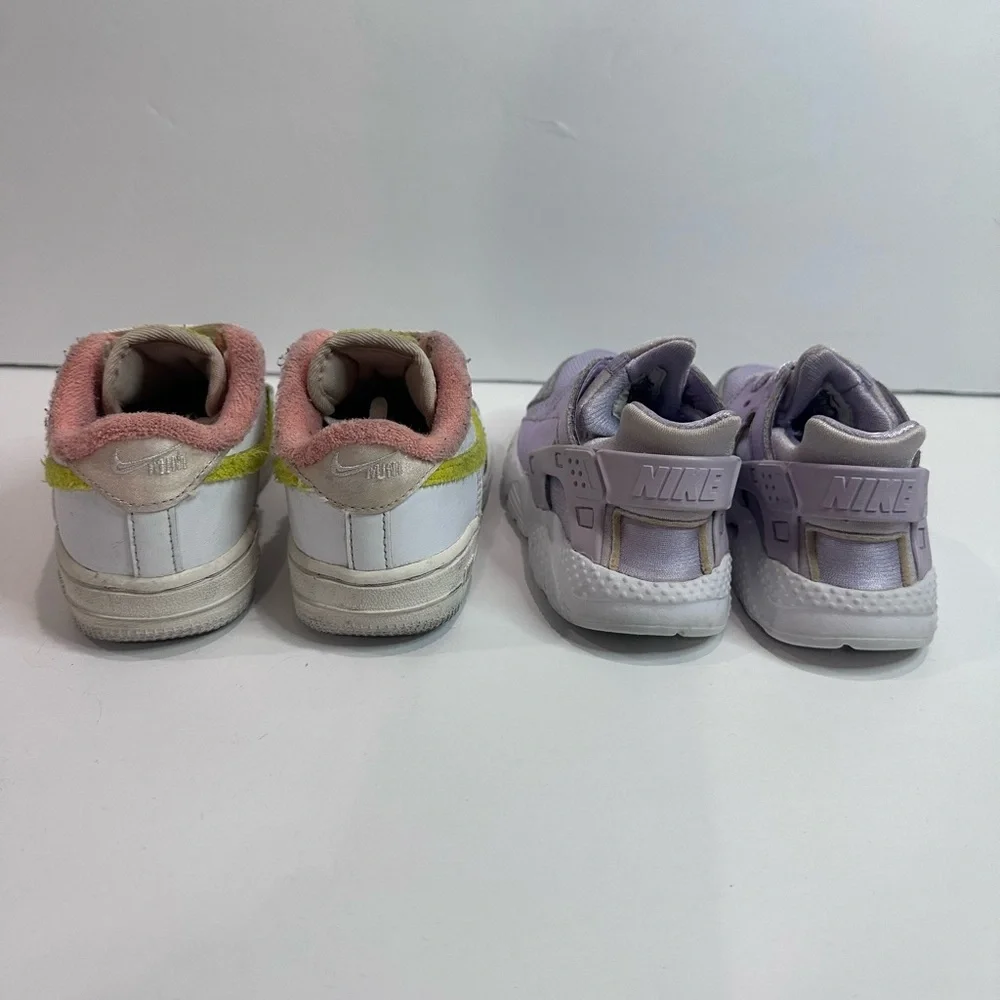 Used Nike Kids White and Purple Sneakers Sz.9